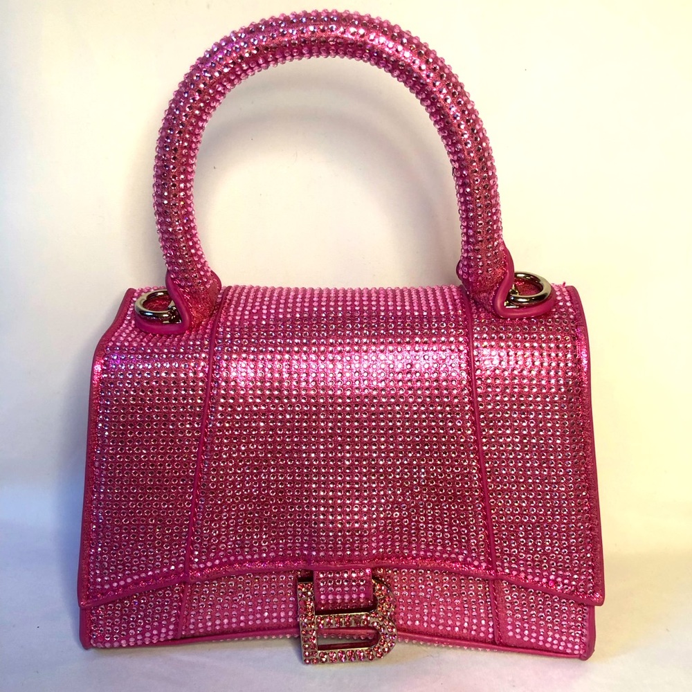 Hourglass rhinestone bag
